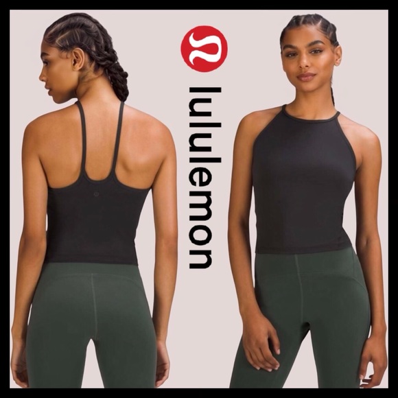 lululemon athletica Tops - Lululemon Nulu High-Neck Yoga Tank Top•🖤Black